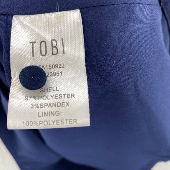 Tobi Dress Women Small Navy Shift Sleeveless Mini Stretch Party Event Minimalist - Picture 6 of 10